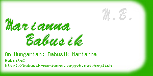 marianna babusik business card